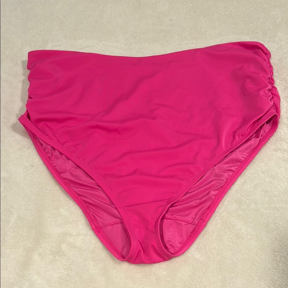 Lane Bryant Pink High-Waisted Swim Bottoms NWOT
